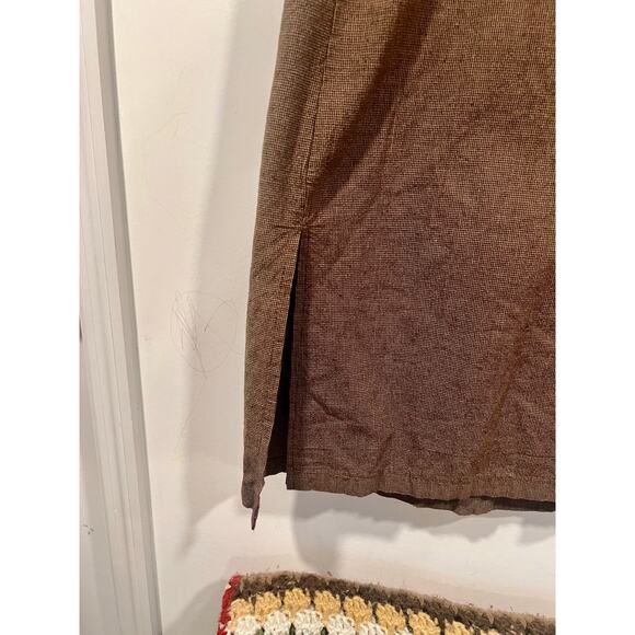 Women’s Minimalist Long Lightweight Jacket Cotton Rayon Size Large Brown - Picture 4 of 6